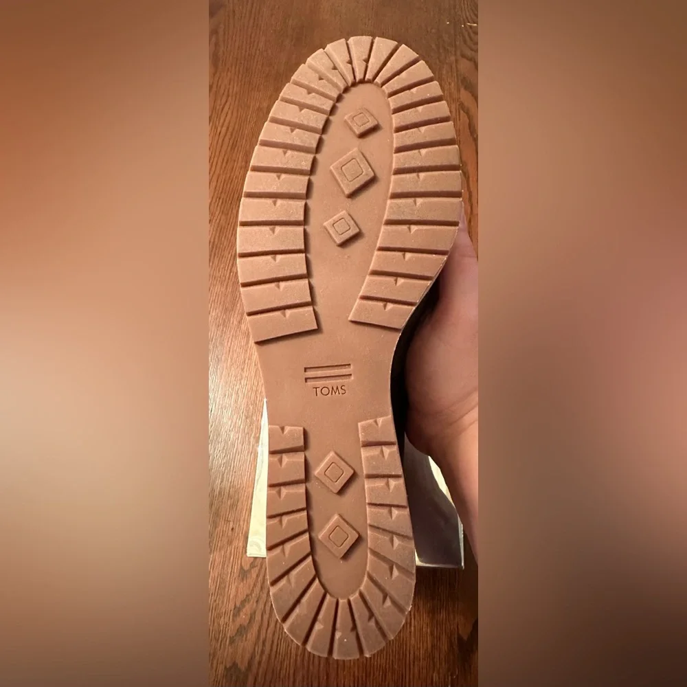 TOMS Melrose!❄️wedge bootie/Tarmac Olive Nubuck/water resistant🌧️/size-8 - Picture 10 of 15